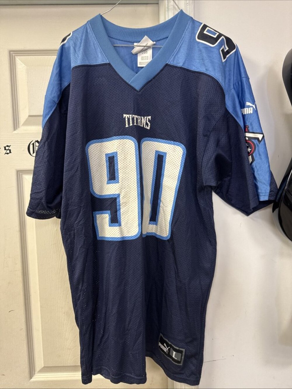 Vintage Puma Tennessee Titans Jersey - Large - Jevon Kearse #90 NFL Football